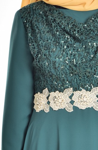 Sequin Lace Dress 3232-04 Green 3232-04