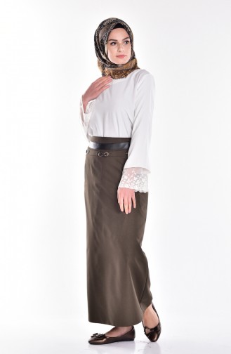 Khaki Skirt 1354-01