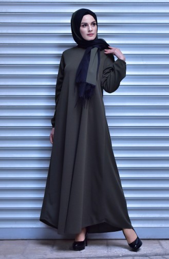 Khaki Hijab Dress 0006-02