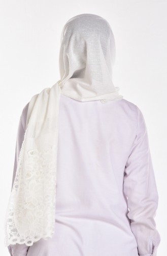 Châle Polar a Dentelle 40035-06 Blanc 06
