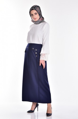 Navy Blue Skirt 1344-01