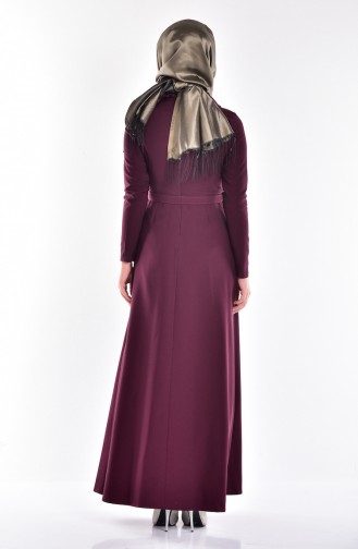 Plum Hijab Dress 0591-02