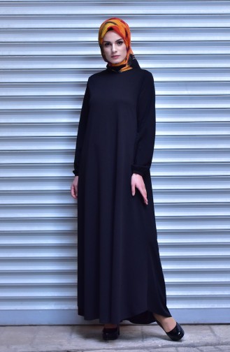 Schwarz Hijab Kleider 0006-03
