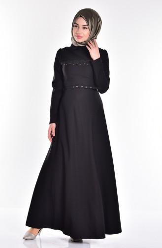 Black Hijab Dress 0578-03