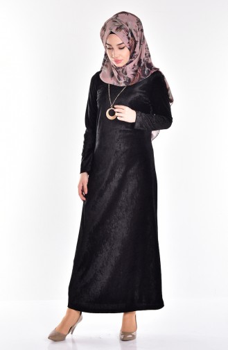 Black Hijab Dress 3239-03