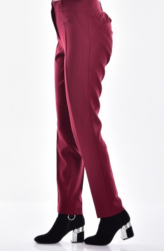 Straight Leg Trousers 2100-02 Claret Red 2100-02