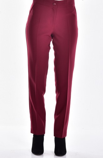 Straight Leg Trousers 2100-02 Claret Red 2100-02