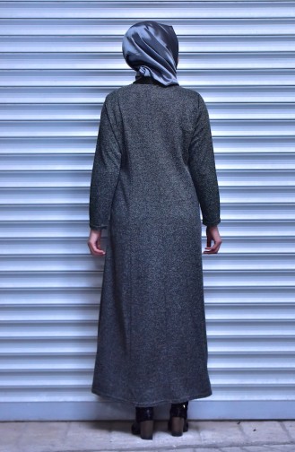 Khaki Hijab Dress 0988-04