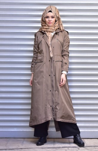 SUKRAN Hooded Raincoat 35795-02 Mink 35795-02