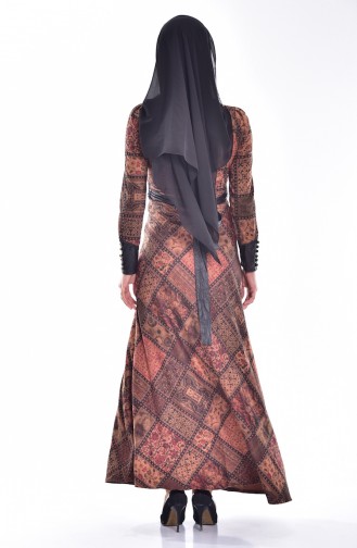 Camel Hijab Dress 7454-01