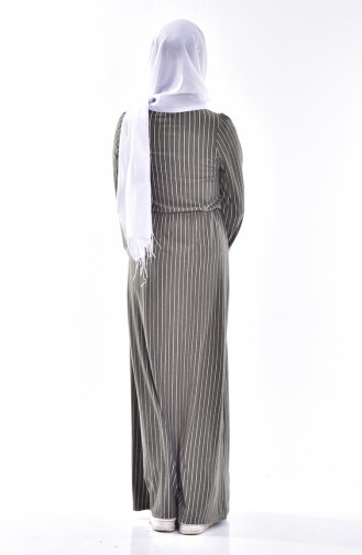 Khaki Hijab Dress 0188-04