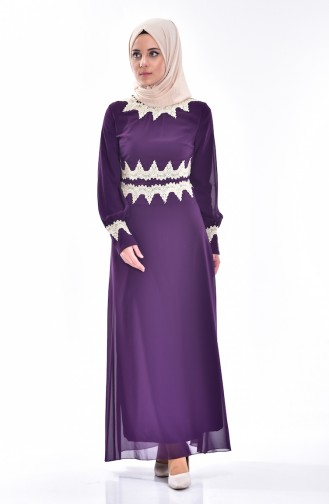 Purple Hijab Dress 3154-05