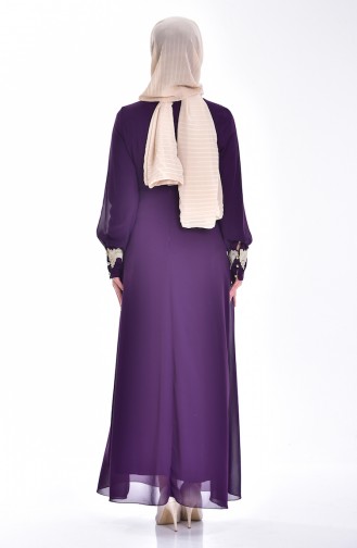 Purple Hijab Dress 3154-05