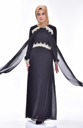 Lace Evening Dress 3234-01 Black 3234-01