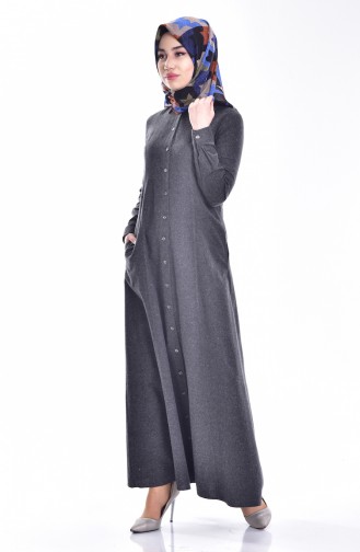 Black Hijab Dress 2839-03