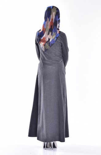 Schwarz Hijab Kleider 2839-03