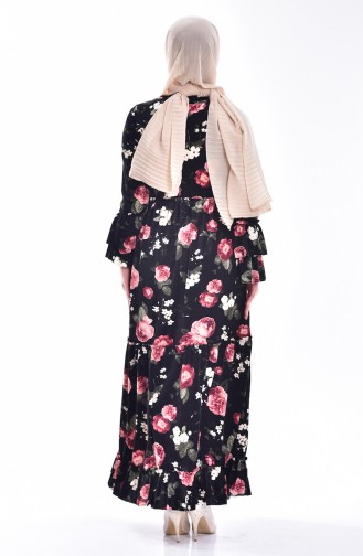 Black Hijab Dress 4087-02