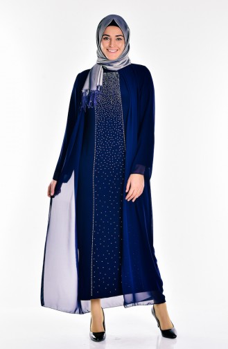 Habillé Hijab Bleu Marine 5919-01