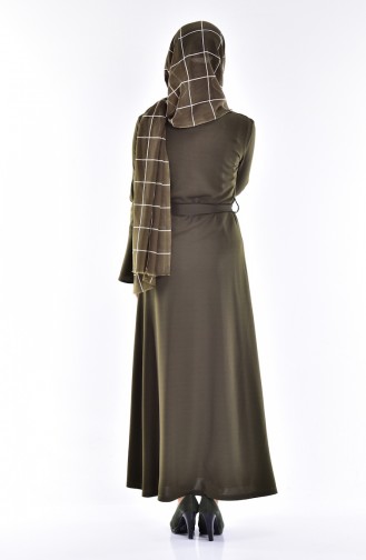 Dress with Belt 4500-02 Khaki 4500-02