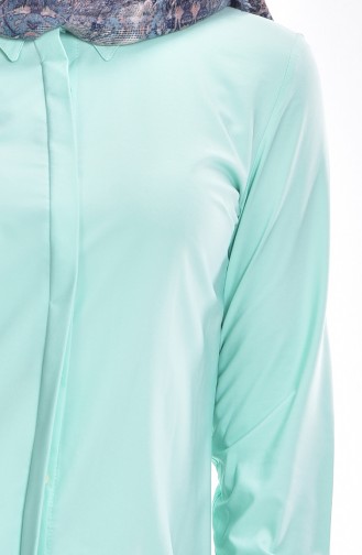 Hidden Buttoned Shirt 5297-01 Mint Green 5297-01