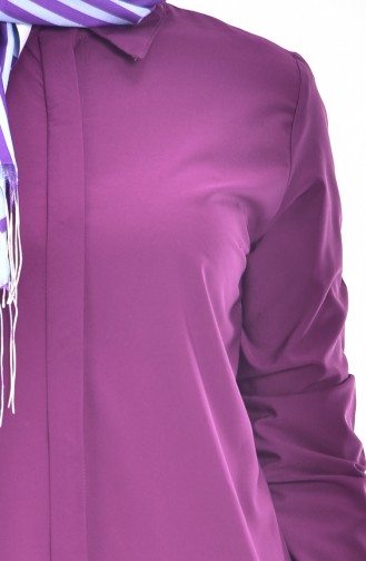 Hidden Buttoned Shirt 5297-08 Purple 5297-08