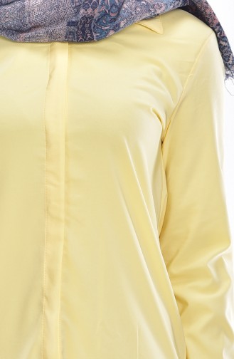 Hidden Buttoned Shirt 5297-02 Yellow 5297-02