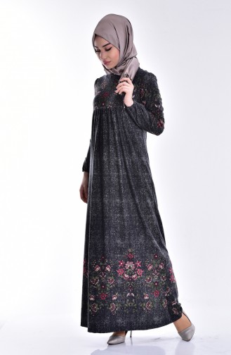 Black Hijab Dress 4153-03