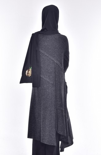 Long Tunic with Pockets 22006-02 Black 22006-02