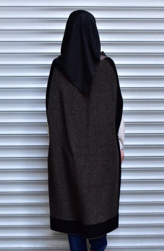 Poncho Tricot a Fermeture 0001-01 Vison 0001-01