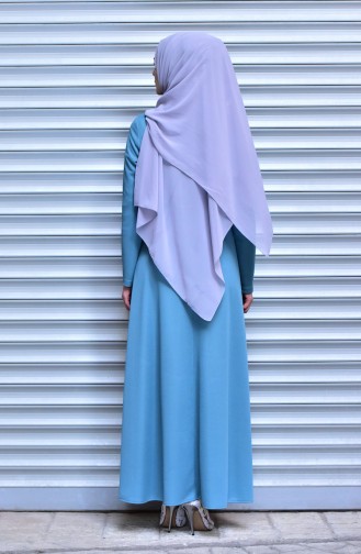 Sea Green Hijab Dress 8090-05
