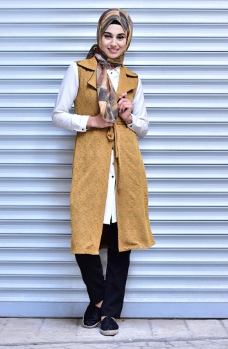 Vest with Belt 8414A-03 Mustard 8414A-03