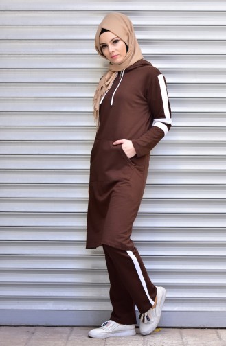 Islamic Sportswear Suit 17042-04 Brown 17042-04