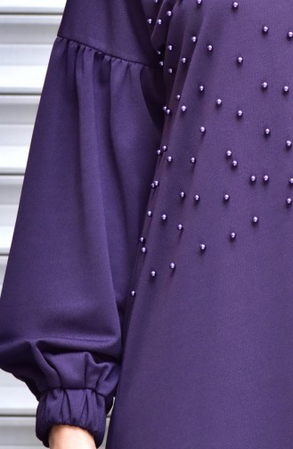 Pearls Zipper Coat 1002-03 Purple 1002-03