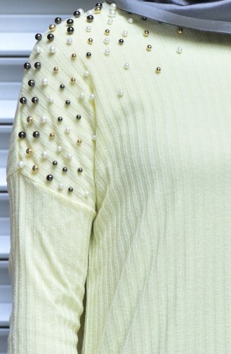 Sweater with Pearls 15561-01 Yellow 15561-01