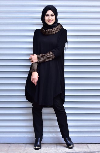 Knitwear Sweater with Print 15272-01 Black 15272-01