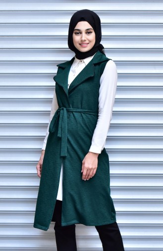 Vest with Belt 8414A-02 Jade Green 8414A-02