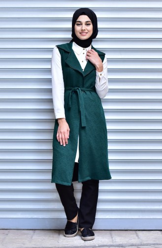 Vest with Belt 8414A-02 Jade Green 8414A-02