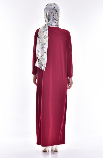 Bat Sleeve Abaya 1780-02 Claret Red 1780-02