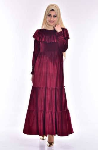Ruched Dress 4094-02 Claret Red 4094-02