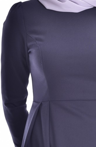 فستان بتصميم مطبع مع سحاب  2027A-01