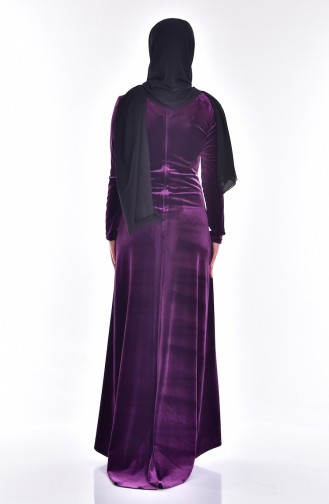 Purple Hijab Dress 9012-04