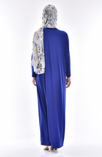 Bat Sleeve Abaya 1780-01 Saxon Blue 1780-01