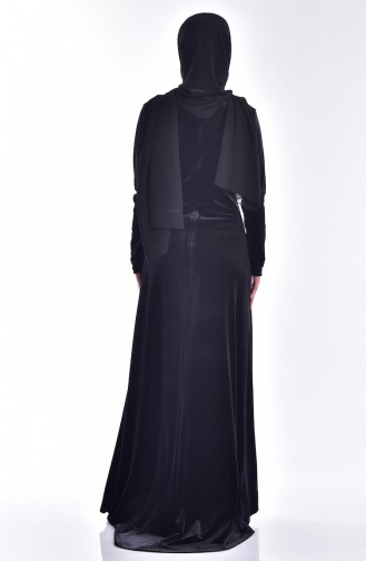 Black Hijab Dress 9012-03