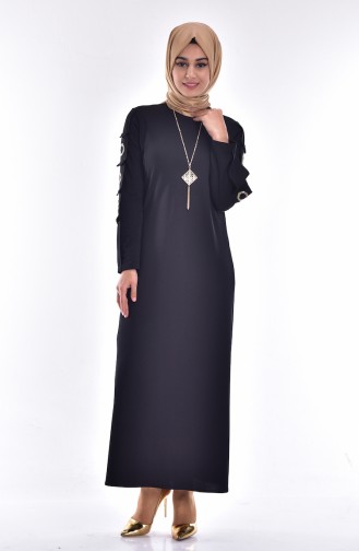 Black Hijab Evening Dress 3244-05