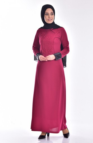 Fuchsia Hijab Dress 2126-03
