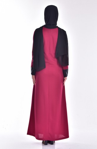 Fuchsia Hijab Kleider 2126-03