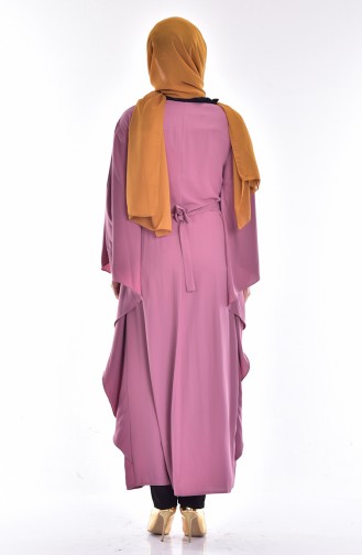 Abaya mit Fledermausärmeln 4024-01 Rosa 4024-01