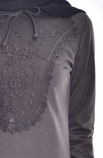 Khaki Hijab Dress 2126-06