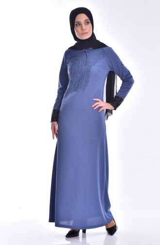 Indigo Hijab Dress 2126-05