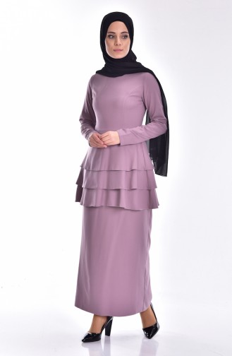 Violet Hijab Dress 4205-02